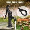 VEVOR Antique Hand Water Pump 14.6 x 5.9 x 25.6 inch Pitcher Pump w/Handle Cast Iron Well Pump w/ Pre-set 0.5" Holes for Easy Installation Old Fashion