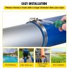 VEVOR Discharge Hose, 1-1/2" x 105', PVC Fabric Lay Flat Hose, Heavy Duty Backwash Drain Hose with Clamps, Weather-proof & Burst-proof